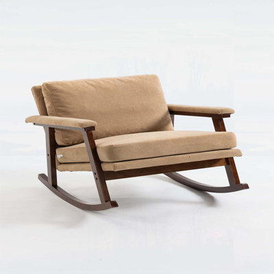 Chaise berçante décorative, salon rembourré confortable et fauteuil de lecture