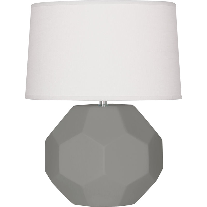 Franklin Table Lamp, 16.5" H x 12.5" W x 12.5" D, Matte Smokey Taupe