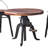 Lincya Sheesham Round Solid Wood Top with Iron Base Dining Table