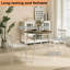 White Round Dining Set For 2 With Upholstered Chairs 29.9 In.