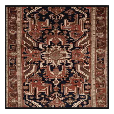 Machine Washable Persian Brown Area Rug