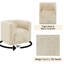 Fauteuil pivotant confortable en beige - poids de 68 lb pour le confort de fabrication en mousse pleine de sable