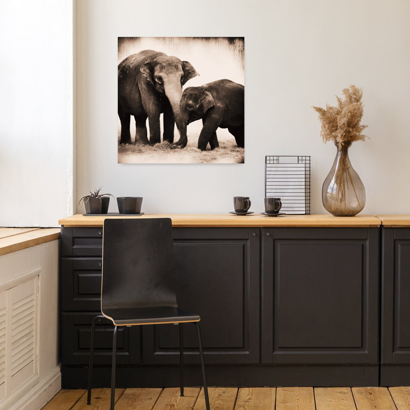 Art éléphant contemporain éléphant éléphant III, H 18 po x l 18 po