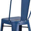 Commercial Grade Distressed Metal Indoor-Outdoor Counter Height Stool with Back-331454665-331454706