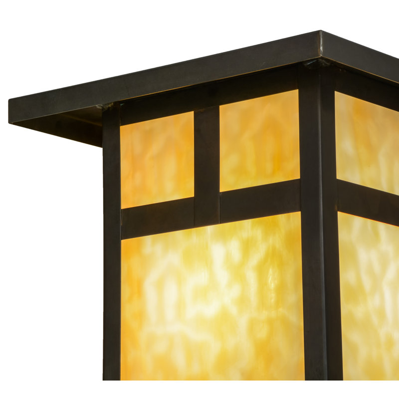 Lanterne murale d'extérieur Hyde Park «T» Mission Craftsman, H 12,5 po x l 12 po x P 9 po