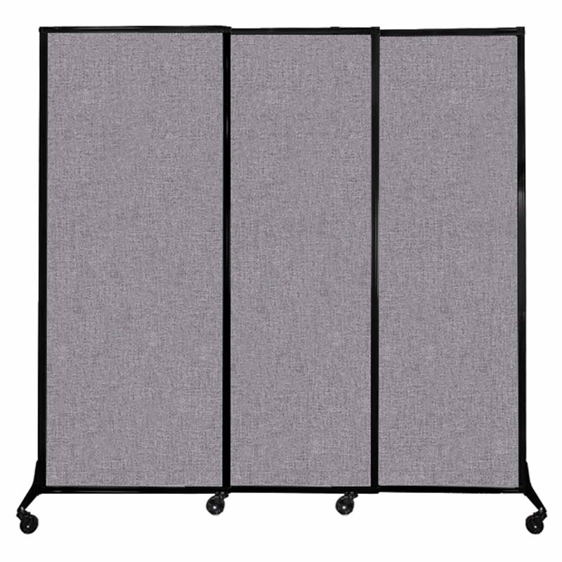 Cloison coulissante à 3 panneaux QuickWall, Gris nuageux, H 80 po x l 84 po