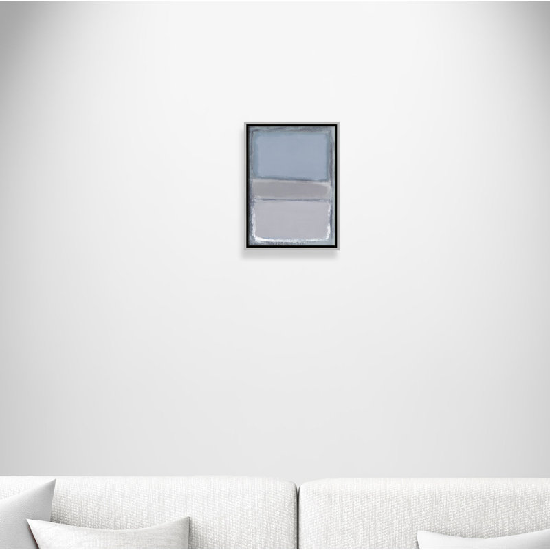 Thora Morning Dew 1 - cadre flottant, peinture sur toile, H 16 po x l 12 po x P 2 po, Argent argent