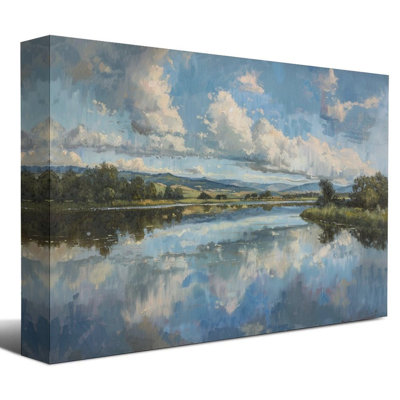 Toile encadrée 24 "x 36" avec cadre en bois, prête à être accrochée