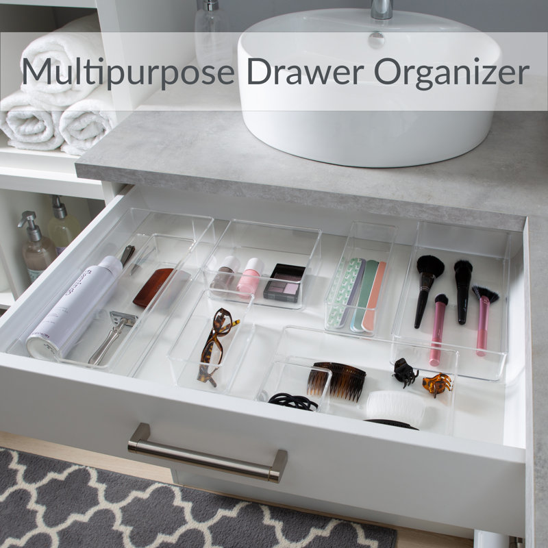 Simplify Clear Small Multi-Purpose Drawer Organizer