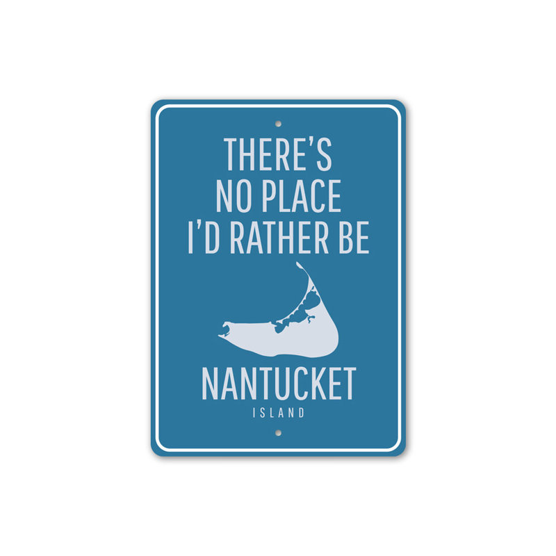 Enseigne en aluminium Nantucket, H 14 po x l 10 po x P 0,04 po
