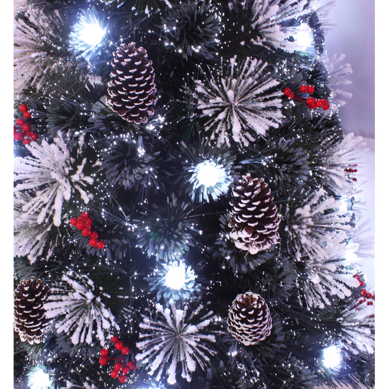 Arbre de noël artificiel pin vert 5 pi avec lumières del claires/blanches
