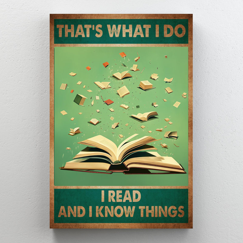 " Books I Read ", 14" H x 11" W x 1.25" D
