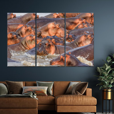 Elegant Printed Canvas Artwork Featuring Majestic Animal Graphic Design,3P Wrapped Canvas