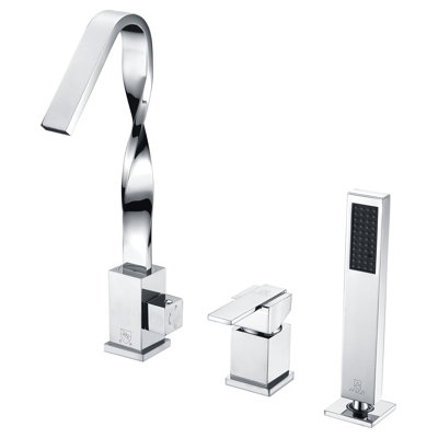 1 Roman Tub Faucet with Hand Shower and Diverter
