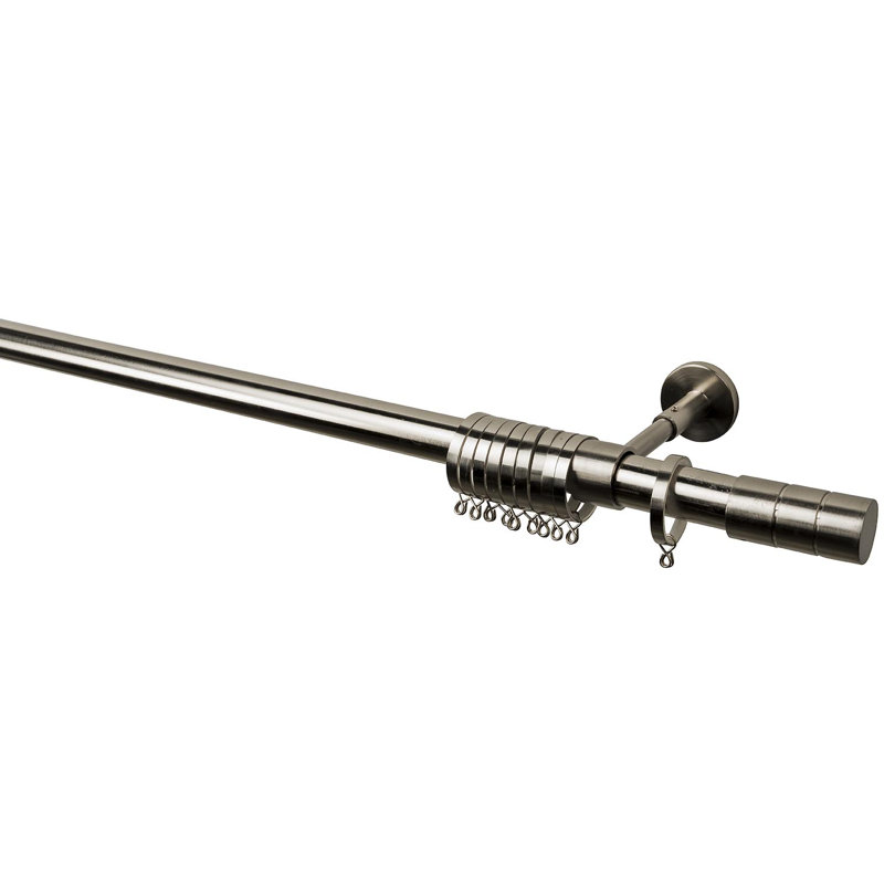 Single Curtain Rod, 1.10" H x 95.00" W x 2.00" D