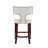 Mid Century Modern Counter Height Bar Stools Set Of 2, Farmhouse Linen Fabric Upholstered Accent Chair Curved Backrest With Copper Nails Around,Kitchen Chairs With Hardwood Frame, Beige-1244213976