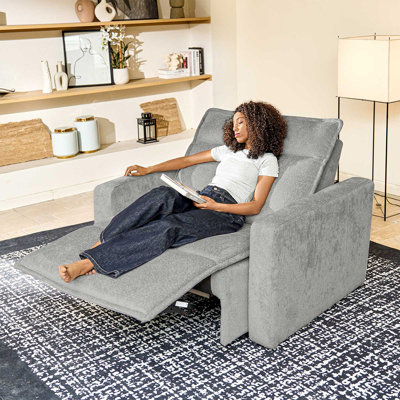 Majida 47"W Modern Oversized Zero-Wall Power Recliner