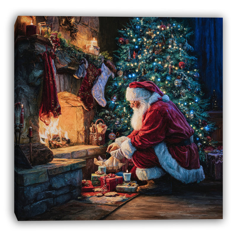 «Christmas Eve», art mural sur toile, H 30 po x l 30 po