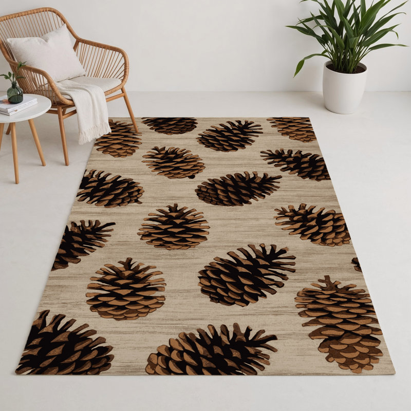 Tapis beige d'intérieur et d'extérieur Nature, Rectangle 9 pi x 12 pi