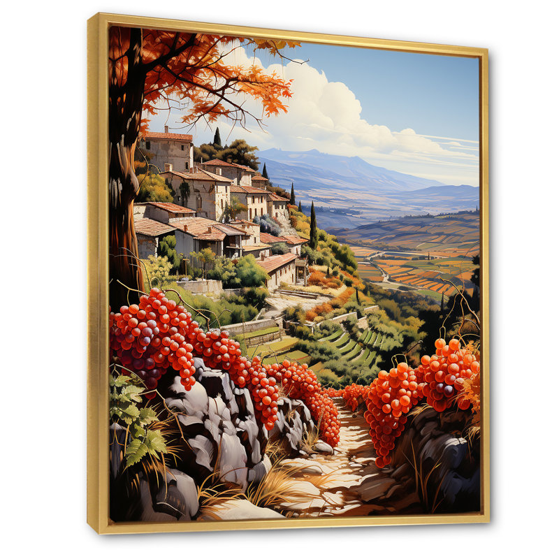 Fauvisme espagnol Hacienda III - impression, H 32 po x l 16 po x P 1 po, Cadre flottant doré