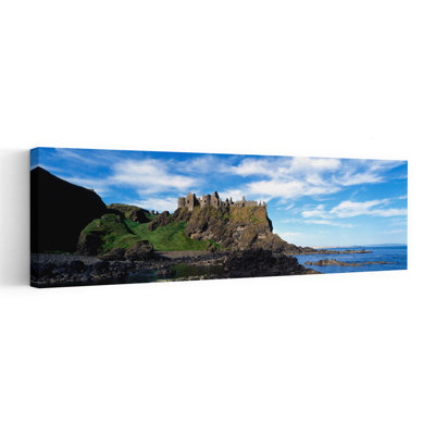 Dunluce Castle, Antrim, Ireland Peaceful Abstract Contemporary Landscape Architecture, art mural
