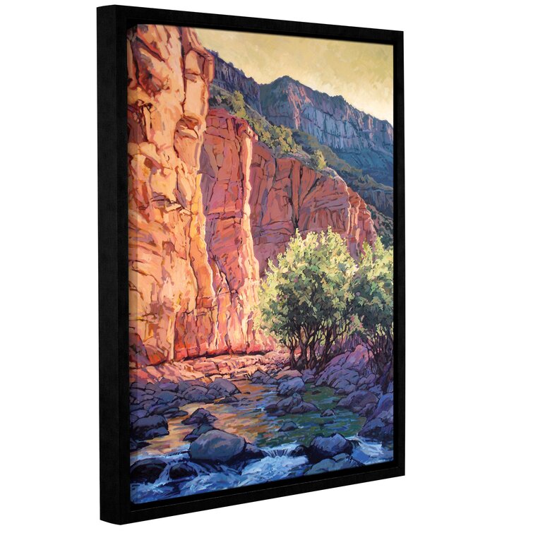 The West Fork by Rick Kersten Framed Painting Print on Wrapped Canvas