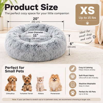 Round Faux Fur Pet Bed