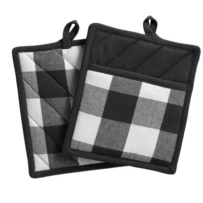 Gracie Oaks Skookum Plaid Potholder Set