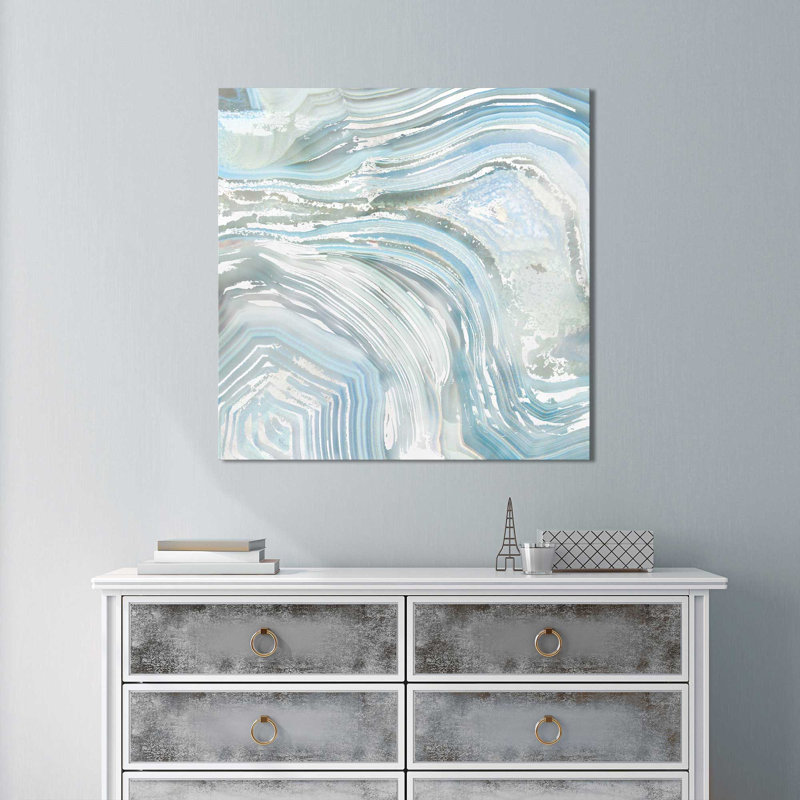 «Agate II», reproduction de peinture acrylique, H 18 po x l 18 po x P 1 po, Toile tendue