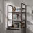 Wood Library Hutch With Modern Design, Brown