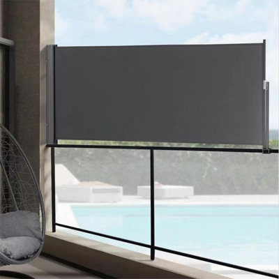 Dakota Fields 300cm W Polyester Cover Retractable Freestanding Awning