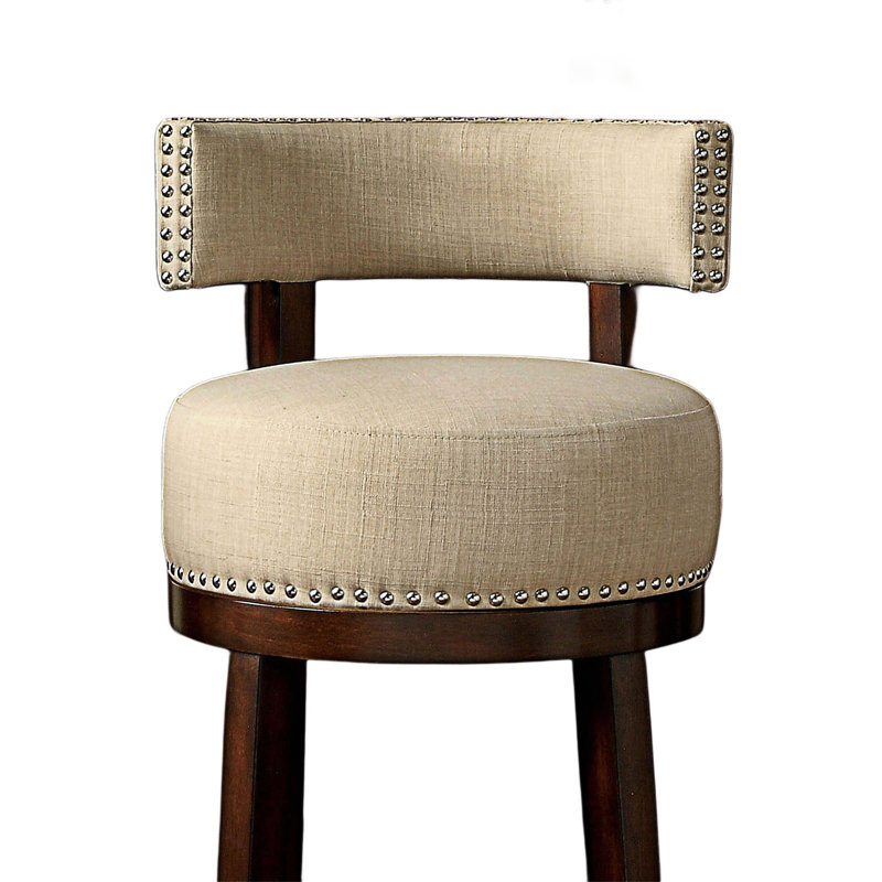 Ensemble de 2 chaises de bar, Tabouret de comptoir (siège d'une hauteur de 24 p, Beige