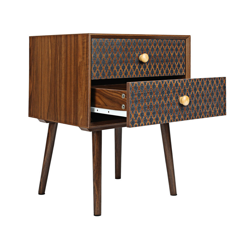 Table de chevet 2 tiroirs Kistin