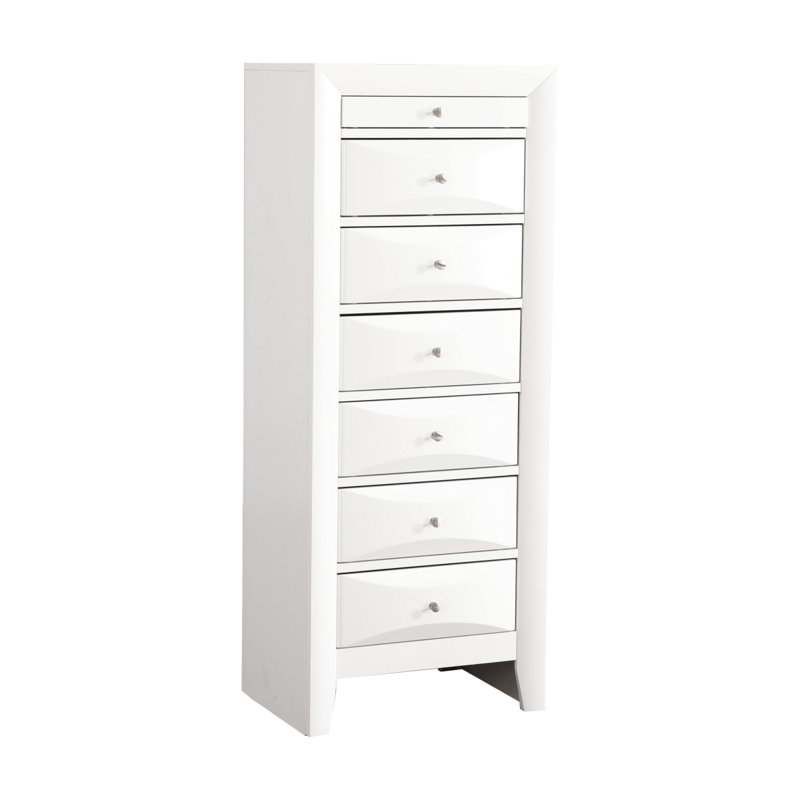 Commode pour femme 7 tiroirs Marilla, Blanc