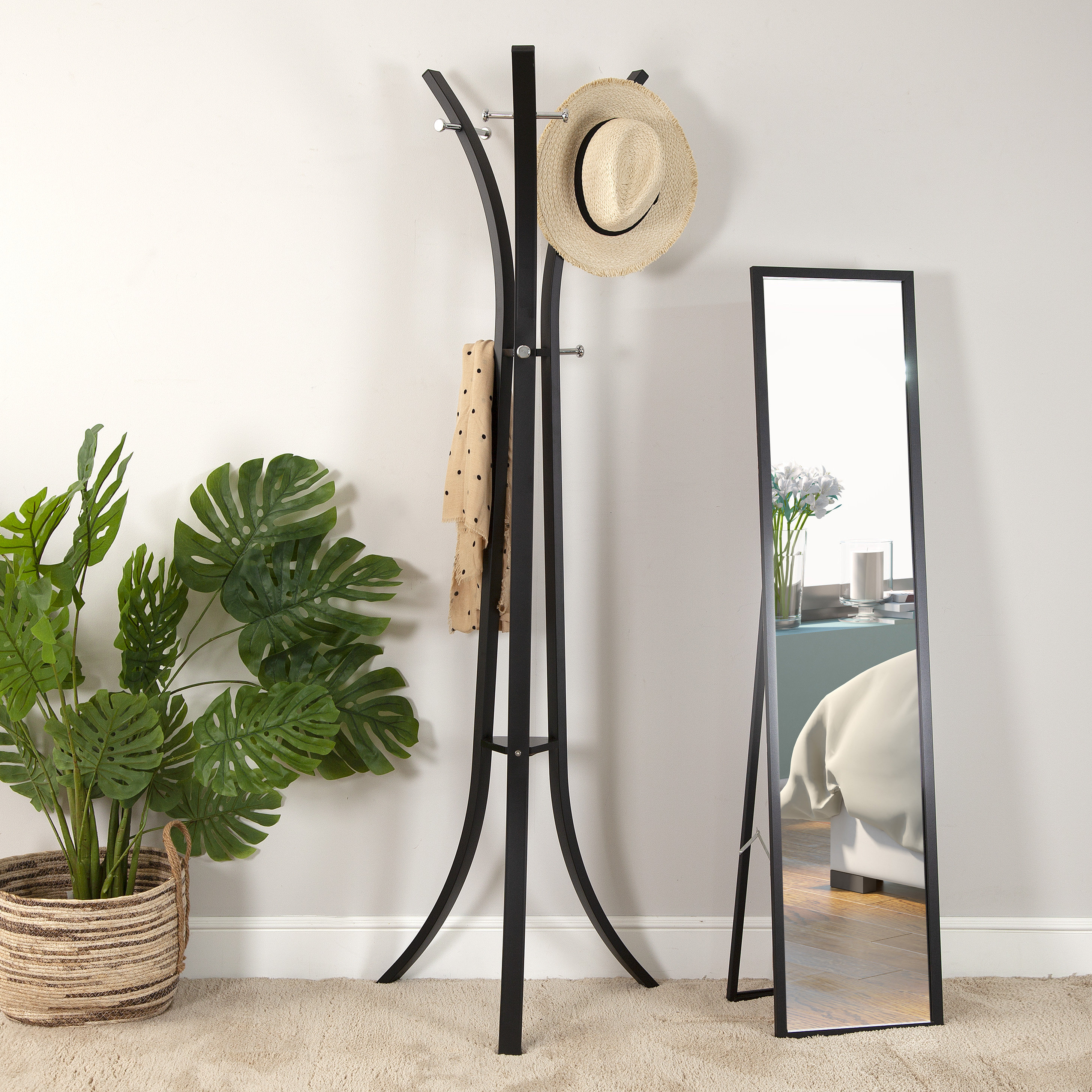 Free Standing Wrought Iron Hat Stand Rebrilliant Lomawai Metal