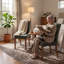Chaise rembourrée en bois-1947542429