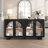 63" Sideboard Buffet Cabinet With Storage,Arched Cabinet with Adjustable Shelves,Credenzas for Living Room,Entryway,Kitchen-1553950457