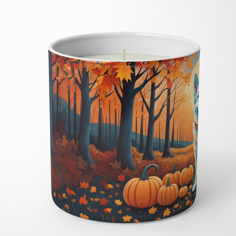 Bougie parfumée Pumpkin Spice avec support en céramique