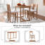 Ensemble de salle à manger 5 pièces à hauteur de comptoir Farmhouse avec table rectangulaire et 4 chaises, parfait pour les petits espaces et les décors rustiques-922799341-922799344