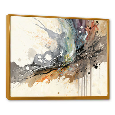 «Jazz Rhythms In Shades Of Grey III», art abstrait à l'encre liquide