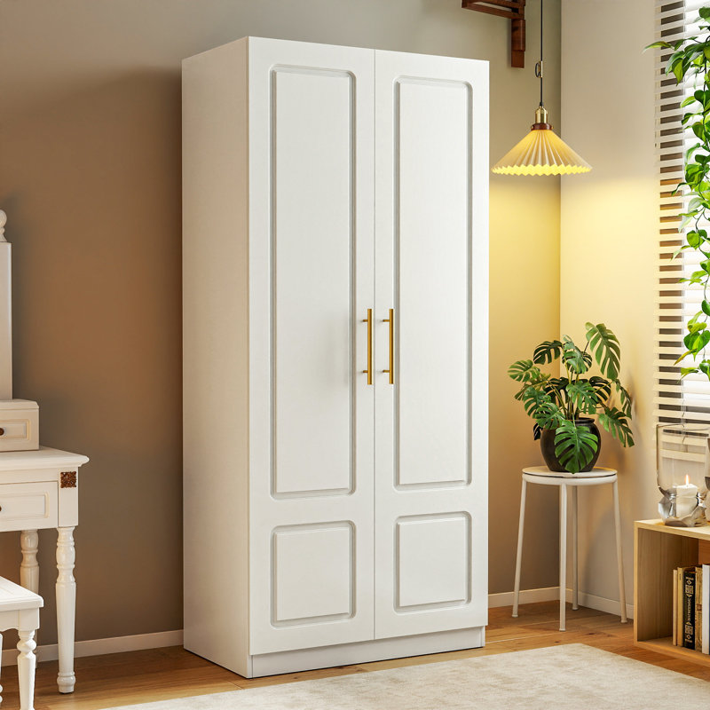 Armoire 71 "de haut, garde-robe 2 portes suspendue à un rangement