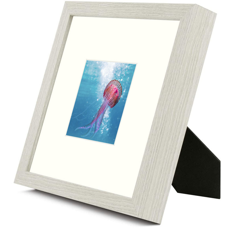 Cadre photo Nickolas Classic avec passe-partout ivoire, Blanc / Beige, 12 po x 16 po