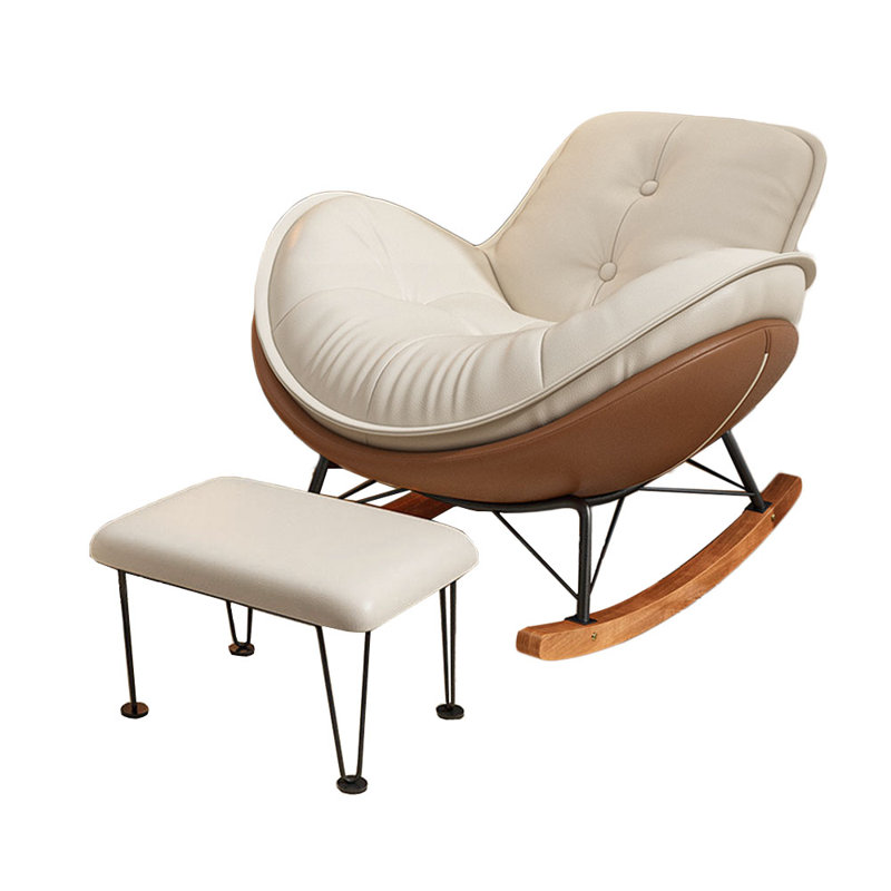 Chaise berçante large en forme d'arc, Kaki