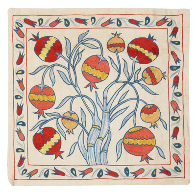 Housse de coussin traditionnelle en soie. Coussin brodé. Nouveau coussin décoratif.