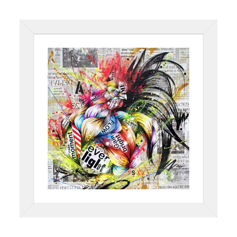 " Akebono " by Taka Sudo, White Framed Paper, 24" H x 24" W x 1" D, White