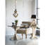 Lustre en bois de style campagnard blanc vieilli de style campagnard Chandeliar, ampoule non incluse