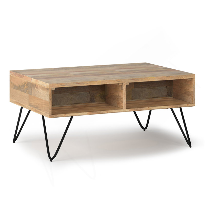 Hunter - Petite table basse à plateau relevable - Naturel