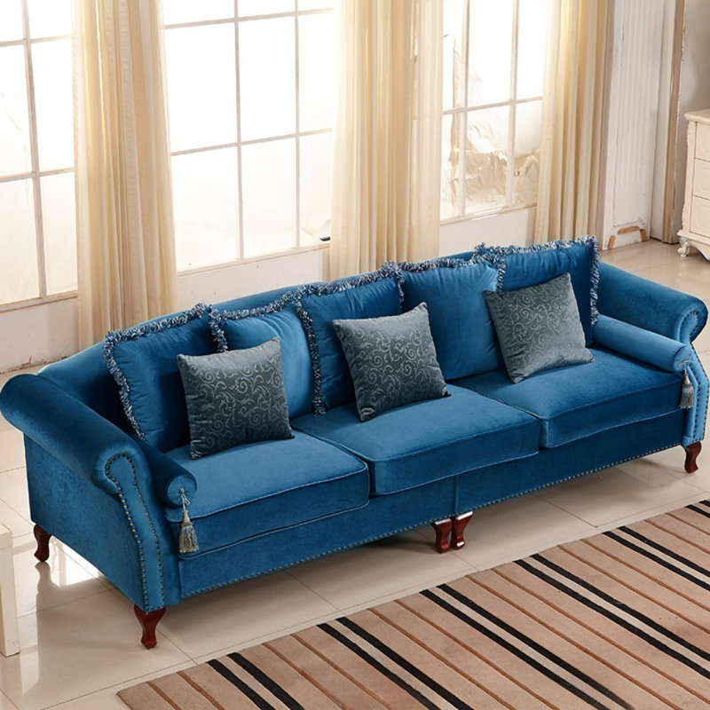Canapé en tissu simple, H 32,68 po x l 110,24 po x P 34,65 po, 3