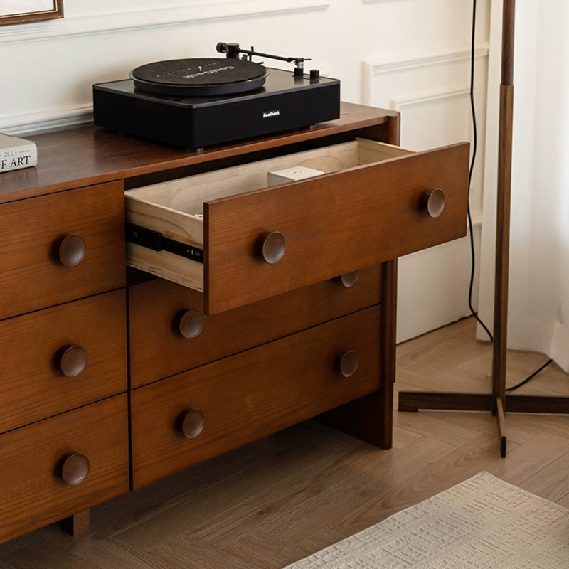 Armoire d'appoint en bois manufacturé brun foncé