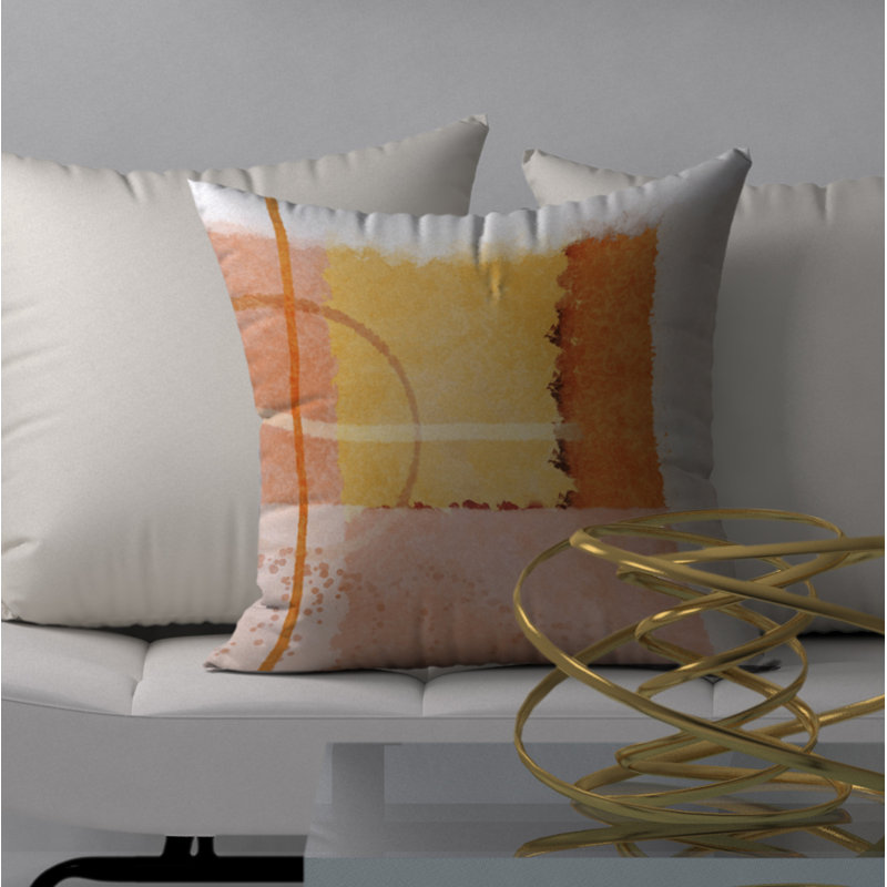 Abstract Reversible Throw Pillow, 24" x 24"